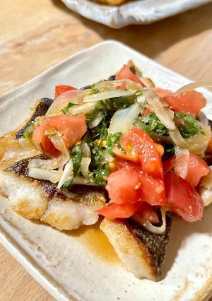 魚屋レシピ＊イサキとトマトの香味だれ-レシピのメイン写真