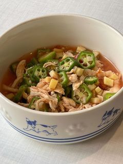 【犬用】ささみとオクラのトマト煮-レシピのメイン写真