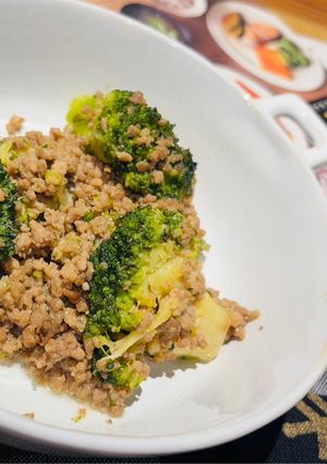 ひき肉とブロッコリーの甘味噌そぼろ炒め🥦︎包丁×-レシピのメイン写真