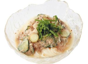 キュウリとツナの冷や汁そうめん-レシピのメイン写真
