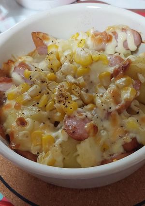 ポテトとウインナーとコーンのチーズ焼き-レシピのメイン写真