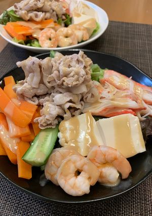 お好みのタレで⭐︎やわらか豚しゃぶサラダ-レシピのメイン写真
