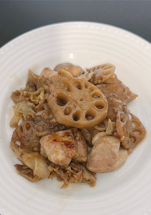鶏もも肉とれんこんの照り焼き♡-レシピのメイン写真