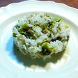 蕗の薹ガーリックライス スーパー大麦ご飯