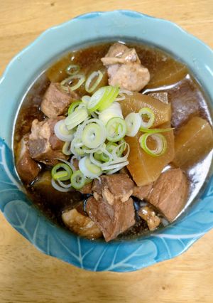 圧力鍋でやわらか♪大根と豚かたまり肉の煮-レシピのメイン写真