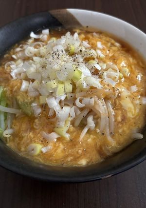 白菜ともやしの卵のあんかけラーメン-レシピのメイン写真