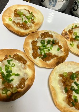 餃子の皮で納豆チーズ焼きおつまみ-レシピのメイン写真