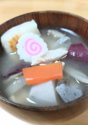 根菜の芋煮風お雑煮-レシピのメイン写真
