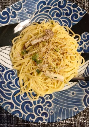 梅こぶ茶和風パスタ-レシピのメイン写真