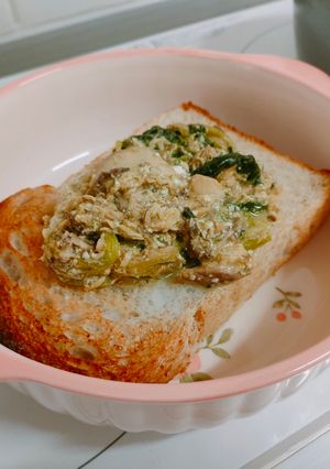 鯖缶乗せトースト-レシピのメイン写真