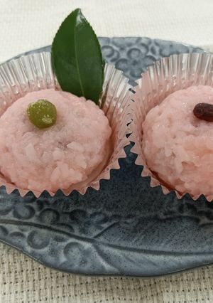 もち米で作るミニ桜もち-レシピのメイン写真