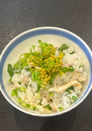 炊飯器で、菜の花ごはん!花粉症予防にも-レシピのメイン写真