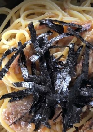 梅とオイルサーディン缶のパスタ-レシピのメイン写真