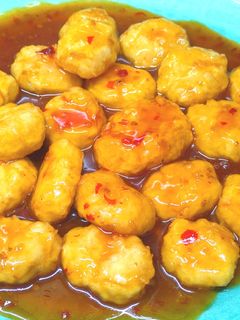 軟骨入り豆腐つくねナゲットチリソース和え-レシピのメイン写真