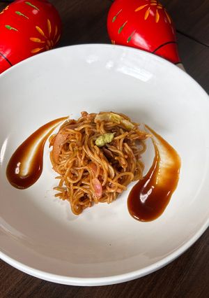 ウスターソース焼きそば 季節のわさび添え-レシピのメイン写真