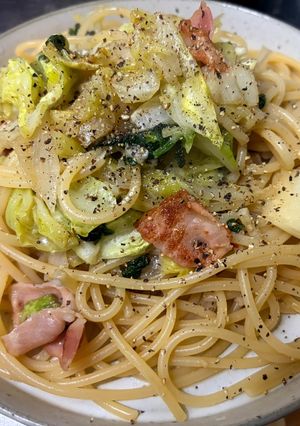 春キャベツの春を楽しむ和風ペペロンチーノ-レシピのメイン写真