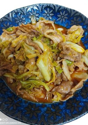 豚肉とキャベツの醤油コチュジャン炒め！-レシピのメイン写真