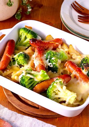 ウィンナーとポテトのマヨチーズ焼き-レシピのメイン写真