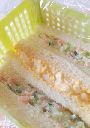 細切りベーコンときゅうりの食べやすいサンドイッチ-レシピのメイン写真