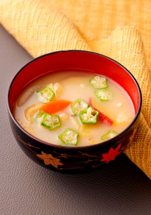 根菜とオクラのみそ汁-レシピのメイン写真