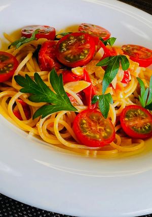 ミニトマトのパスタ-レシピのメイン写真