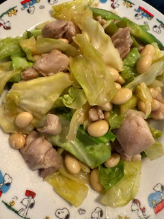 大豆と鶏肉中華炒め-レシピのメイン写真