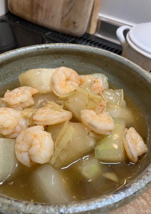 暑い真夏にも食べたい🦐海老と冬瓜の冷製餡かけ-レシピのメイン写真