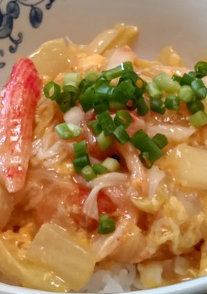簡単!白菜カニカマ卵丼-レシピのメイン写真