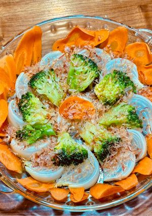 レンジで簡単！新玉ねぎのおかかポン酢-レシピのメイン写真