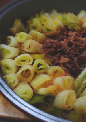 ＊クタクタとろとろ長ネギと牛肉だけの鍋＊-レシピのメイン写真