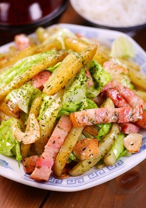のり塩じゃがバター野菜炒め定食🤩-レシピのメイン写真