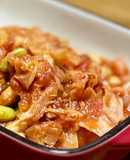 キャベツ消費◎ツナと大豆でトマト缶煮