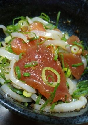 マグロと烏賊の青唐辛子醤油和え-レシピのメイン写真