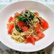 混ぜて簡単夏の夕飯!大葉トマト和風冷製パスタ