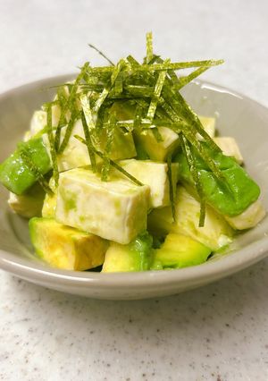 水切り豆腐とアボカドの和風塩麹サラダ-レシピのメイン写真