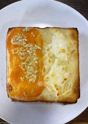 簡単！ズボラ飯！明太食パン改-レシピのメイン写真