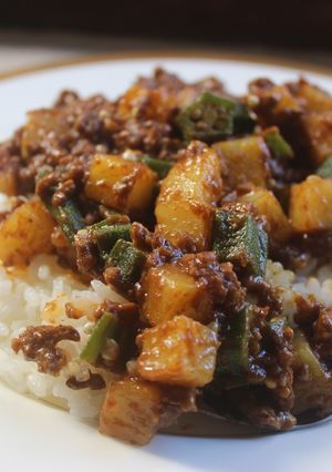 オクラとじゃがいものドライカレー-レシピのメイン写真