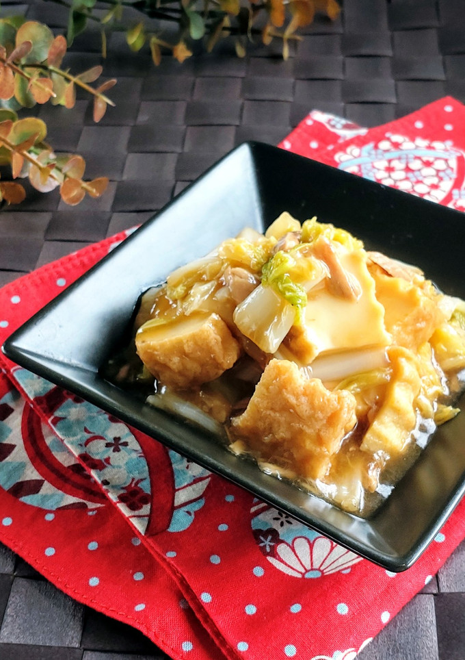 レンジで簡単☆白菜と厚揚げの中華ツナ煮。-レシピのメイン写真