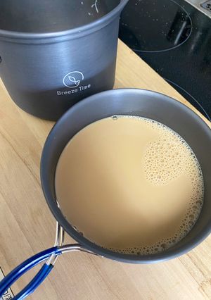 キャンプ用クッカーで美味しいミルクティー-レシピのメイン写真