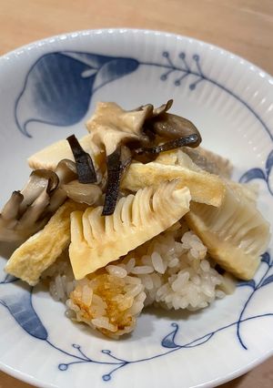きのこと筍の炊き込みご飯⭐︎麺つゆで簡単-レシピのメイン写真