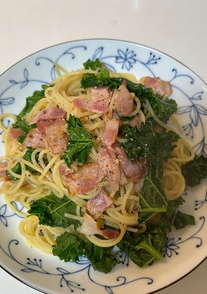 ケールとベーコンのパスタ-レシピのメイン写真