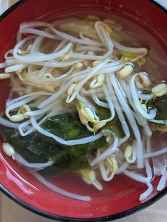 簡単★もやしとみょうがとわかめのスープ-レシピのメイン写真