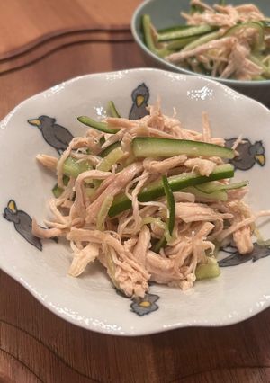 レンジで作る鶏むねとキュウリの中華和え-レシピのメイン写真