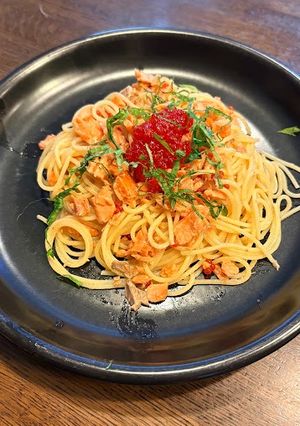 鮭と筋子の和風パスタ-レシピのメイン写真