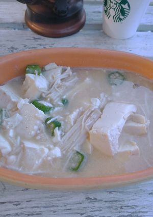 お豆腐えのきオクラの食べるスープ-レシピのメイン写真