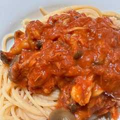 【低脂質】トマトとツナとキノコのパスタ-レシピのメイン写真