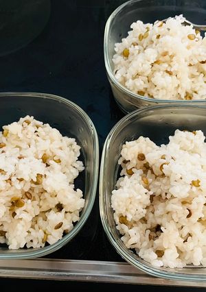 硝子ボウルとレンジで炊飯-レシピのメイン写真