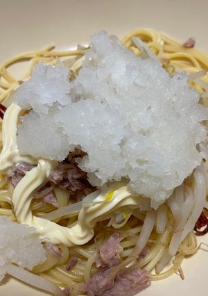 一人暮らし和風ツナマヨペペロンチーノ-レシピのメイン写真