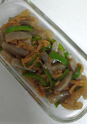 こんにゃくとピーマンのなめ茸炒め和え-レシピのメイン写真