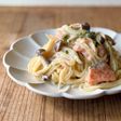 m秋鮭ときのこの豆乳スパゲティ